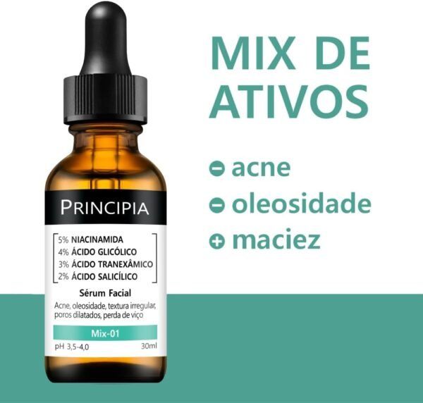 Sérum Principia Mix-01 (5% Niacinamida + 4% Glicólico + 3% Tranexâmico + 2% Salicílico) - Imagem 4