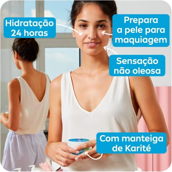 NIVEA Creme Facial Nutritivo 100g - Sua fórmula à base de água, Karité e Vitaminas hidrata por 30h sem deixar a pele oleosa, além de ser um ótimo primer - Imagem 3