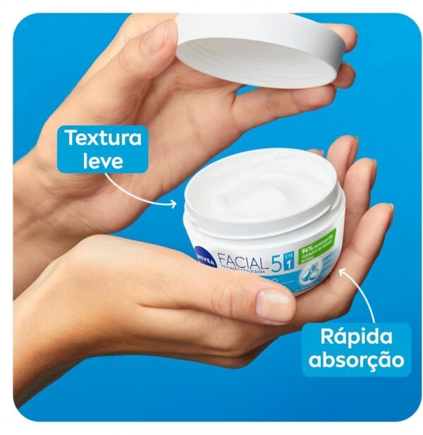 NIVEA Creme Facial Nutritivo 100g - Sua fórmula à base de água, Karité e Vitaminas hidrata por 30h sem deixar a pele oleosa, além de ser um ótimo primer - Imagem 4