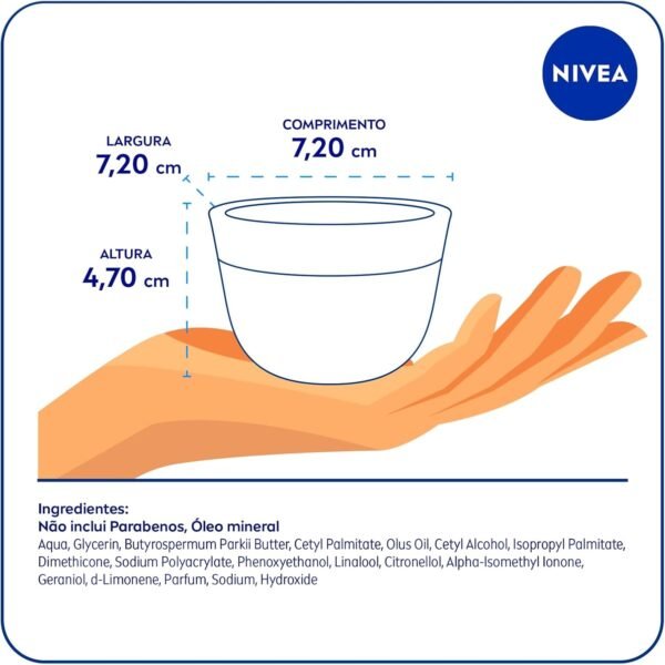NIVEA Creme Facial Nutritivo 100g - Sua fórmula à base de água, Karité e Vitaminas hidrata por 30h sem deixar a pele oleosa, além de ser um ótimo primer - Imagem 6
