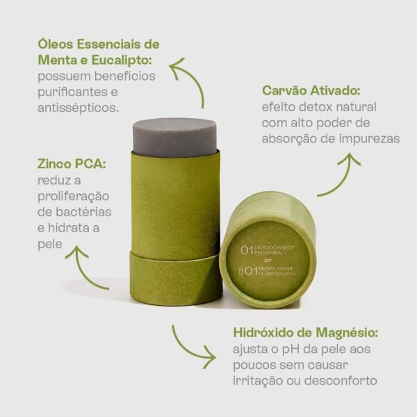 B.O.B Bars Over Bottles Desodorante Purificante em Barra | Natural, vegano, livre de crueldade, sustentável, livre de plástico, waterless, 0% álcool, livre de alumínio - Imagem 3