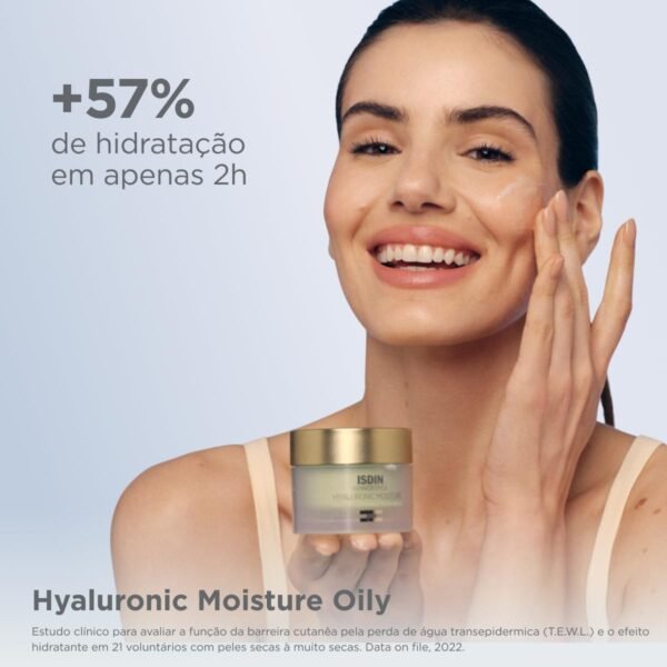 ISDIN Creme Anti-Idade para Pele Oleosa Isdinceutics Hyaluronic Moisture Oily Skin - 50g - Imagem 3