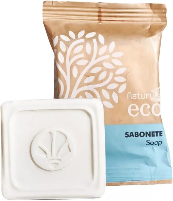 Kit 100 Sabonetes 20g Ecológico Floral Naturys Eco Embalagem de Papel Kraft Hotel Pousada Spa - Imagem 3