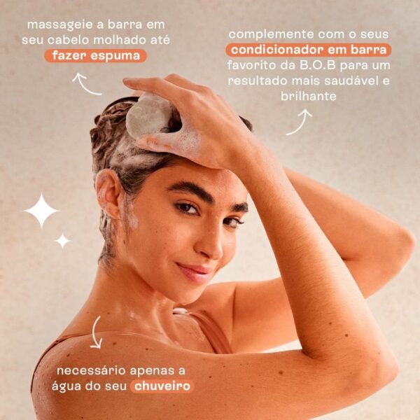 B.O.B Shampoo em Barra Purificante, 80G - Imagem 4