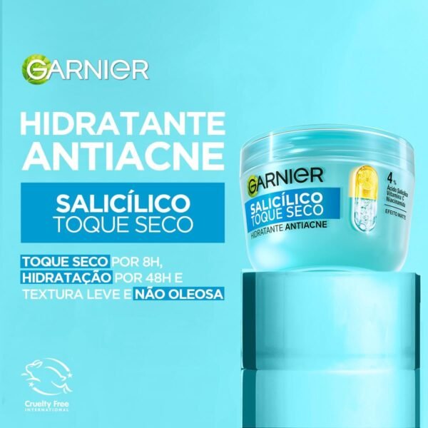 Garnier Uniform & Matte Hidratante Facial Toque Seco Antiacne 85 G - Imagem 3