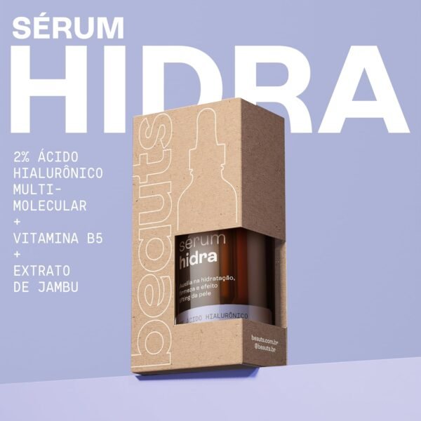 Serum Facial 2% Acido Hialuronico Puro e Vitamina B5 - Hidratante Facial com Efeito Lifting Preenchedor Anti Idade - Melhora da Elasticidade e Flacidez - Textura Aqua Gel - Vegano, 30g, Beauts - Imagem 3