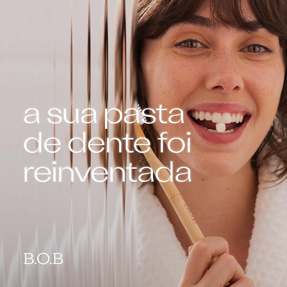 B.O.B Bars Over Bottles Pastilha Dental Menta Sem Flúor Anticárie | Natural, vegano, livre de crueldade, sustentável, livre de plástico, waterless 3 B.O.B Bars Over Bottles Pastilha Dental Menta Sem Flúor Anticárie | Natural, vegano, livre de crueldade, sustentável, livre de plástico, waterless - Imagem 3