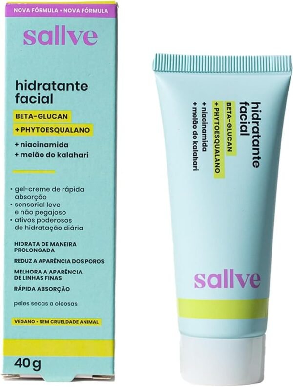 Sallve Hidratante Facial 40G - Beta-Glucan Phytoesqualano - Imagem 2
