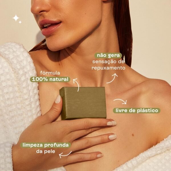 B.O.B Bars Over Bottles Sabonete Corporal em Barra Argila Verde | Natural, vegano, livre de crueldade, sustentável, livre de plástico, waterless - Imagem 4
