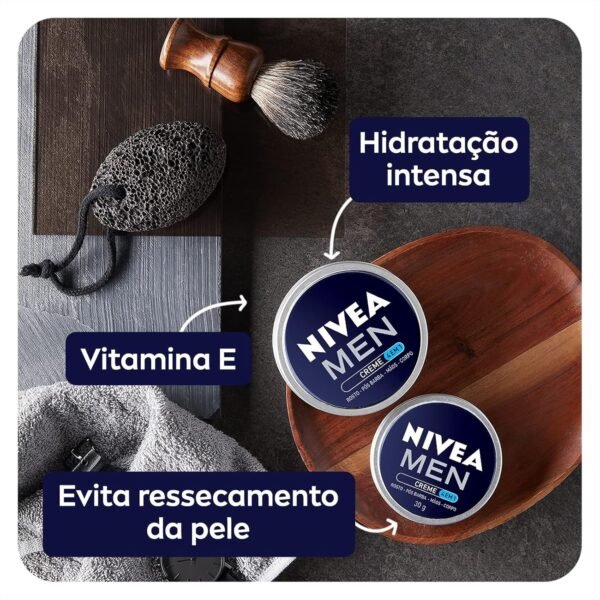 NIVEA MEN Creme 4 em 1 75g - Hidratação intensa, evita ressecamento, com vitamina E, textura creme, rápida absorção - Imagem 3