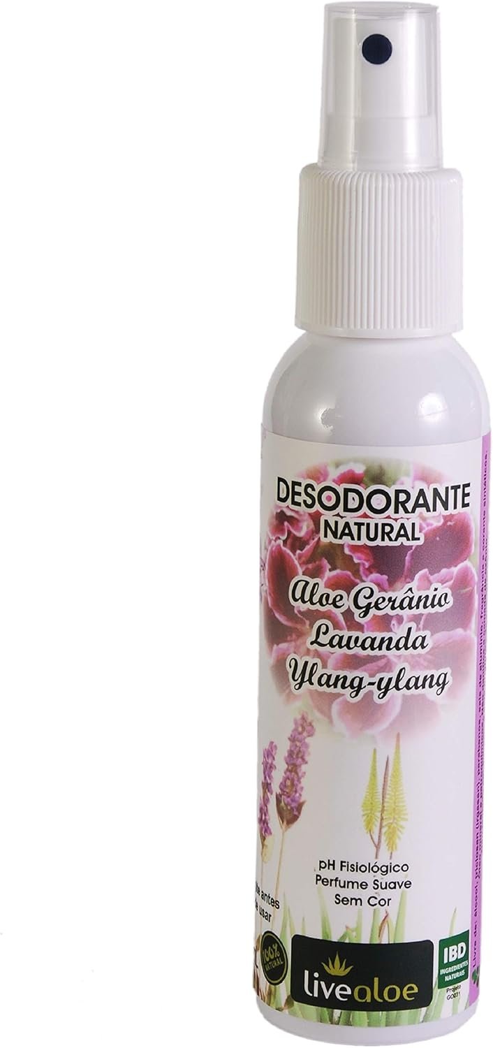 Desodorante Natural Aloe Gerânio 60Ml, LiveAloe 2 Desodorante Natural Aloe Gerânio 60Ml, LiveAloe - Imagem 2