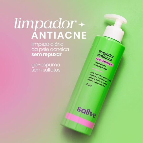 Limpador Facial Antiacne Sallve 300ml - Imagem 2