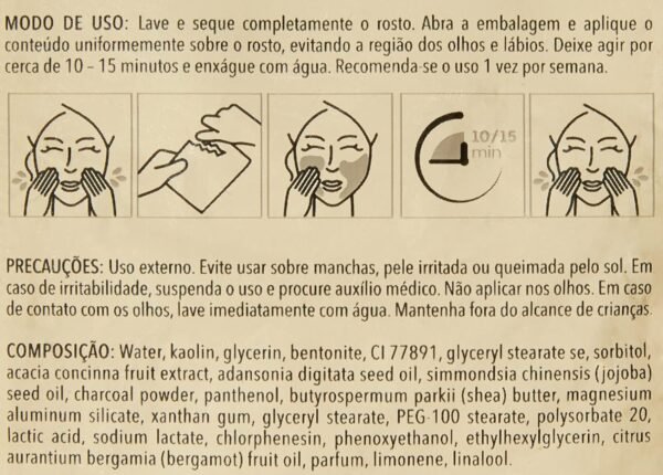 Máscara Facial Vegana, Vegan Clay Mask, Océane, Océane, Cinza - Imagem 4