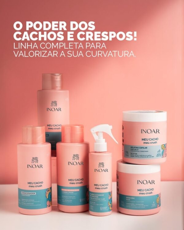 Inoar, Meu Cacho Meu Crush, Condicionador, Hidratação Intensa e Definição para Todos os Tipos de Cachos - 500ml - Imagem 3