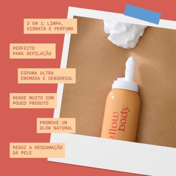 Mellow Mousse de Baunilha, Espuma de Banho, Hidrata e Limpa a Pele, Vegano e Cruelty-Free, 150ml - Imagem 3