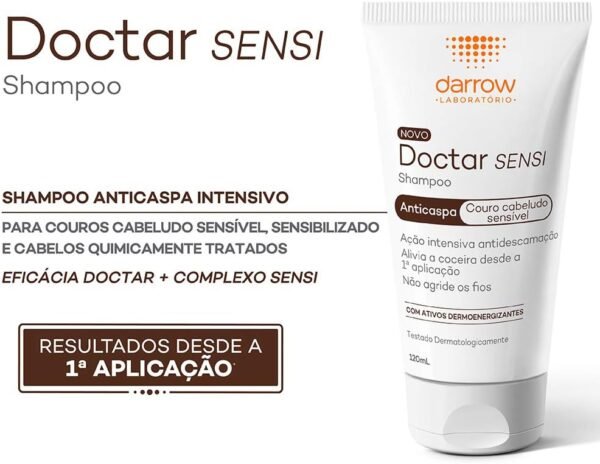Darrow Doctar Sensi Shampoo Anticaspa 120Ml 120Ml - Imagem 2