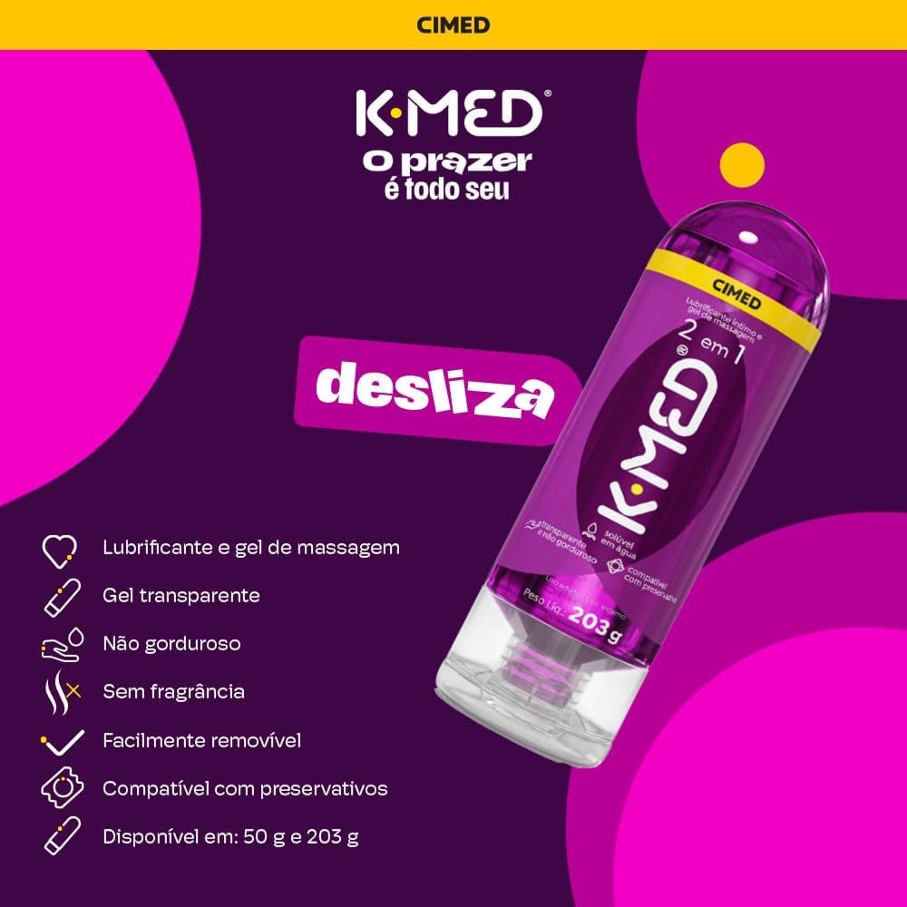KMED Lubrificante Íntimo E Gel De Massagem K-Med - 200Ml 2 KMED Lubrificante Íntimo E Gel De Massagem K-Med - 200Ml - Imagem 2