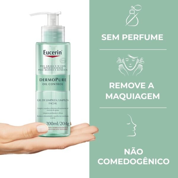 Eucerin Gel de Limpeza Facial DermoPure 200ml - Imagem 3