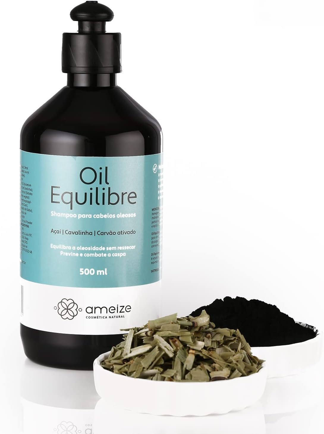 Shampoo Anticaspa Com Carvão Ativado e Extratos Vegetais Sem Perfume Natural Vegano 500 ml 3 Shampoo Anticaspa Com Carvão Ativado e Extratos Vegetais Sem Perfume Natural Vegano 500 ml - Imagem 3