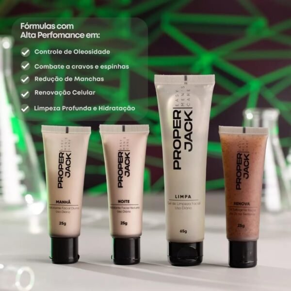 Kit Cuidado Facial - Proper Jack - Kit Skincare Masculino - Prevenção de Cravos e Espinhas e Saúde Geral da Pele - Imagem 3