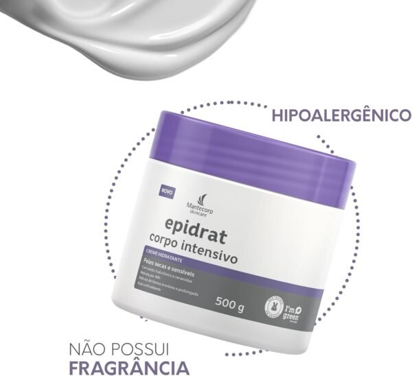 MANTECORP - Creme Hidratante Epidrat Corpo Intensivo - Hidrata e Acalma a Pele, Mantém Hidratação Intensa por 48h, Absorção Rápida - 500g - Imagem 4
