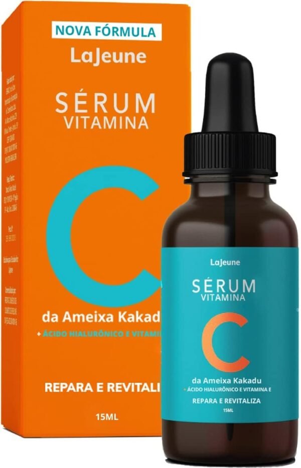 Serum Vitamina C + Ácido Hialurônico + Vitamina E + Ureia - Sérum Facial - 95% Ingredientes Naturais - Clareia, Revitaliza, Restablece, Hidrata e Tonifica a Pele – Ideal para todos os tipos de pele– 15 ml (15 mL)