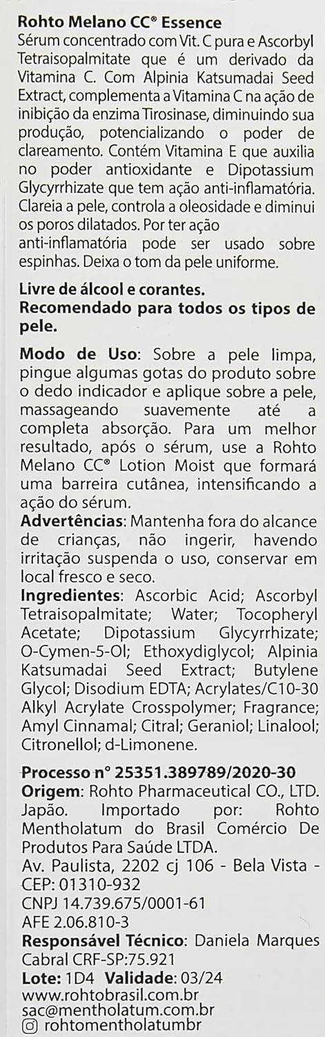 Melano CC® Sérum Essence - Sérum de Vitamina C Pura para Ação Antioxidante Que Clareia A Pele E Controla A Oleosidade 20G 3 Melano CC® Sérum Essence - Sérum de Vitamina C Pura para Ação Antioxidante Que Clareia A Pele E Controla A Oleosidade 20G - Imagem 3