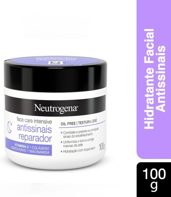 Neutrogena Hidratante Facial Antissinais Reparado Face Care Intensive, 100g - Imagem 2