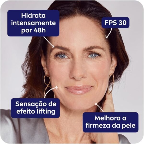 NIVEA Creme Facial Antissinais Cellular Filler Dia FPS 30 49g - Combate sinais de cansaço, reduz rugas e linhas de expressão promovendo firmeza e elasticidade na pele - Imagem 3