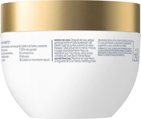 Dove Máscara de Tratamento Bond Intense Repair 250 g - Imagem 3