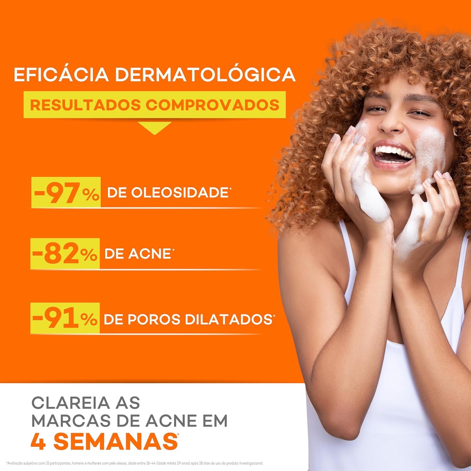 Darrow Actine Gel De Limpeza + Vit C Pele Oleosa A Acneira - 140G Laranja 4 Darrow Actine Gel De Limpeza + Vit C Pele Oleosa A Acneira - 140G Laranja - Imagem 4