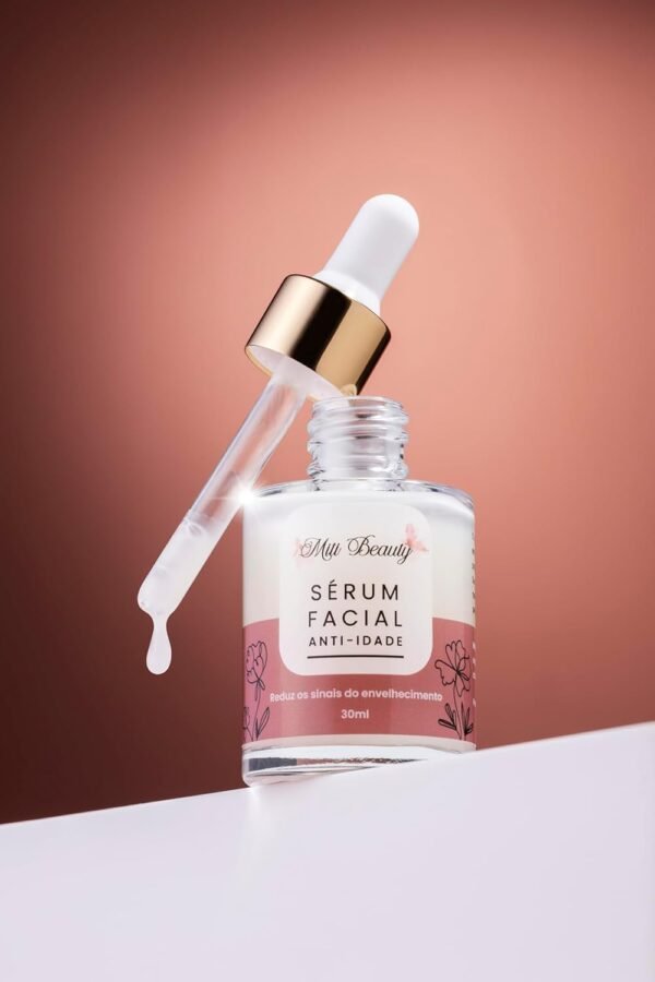 Sérum Facial Anti-Idade de 30ml Com Nano Ácido Hialurônico, Retinol, Óleo de Mosqueta, Colágeno e Alantoína - Reduz Rugas e Linhas, Firmeza, Elasticidade, Hidratação - Miti Beauty - Imagem 8