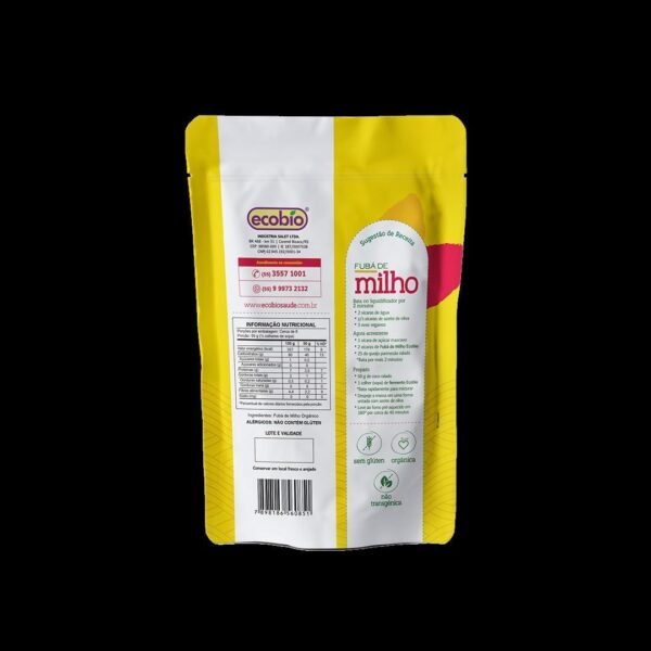 ECOBIO Produto Orgânico Fubá De Milho Orgânico Ecobio Produto Orgânico - Imagem 2