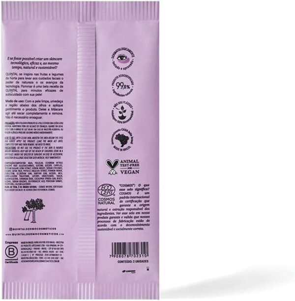 Máscara para Olhos Firmadora, Rosa, Quintal, 2 unidades - Imagem 2