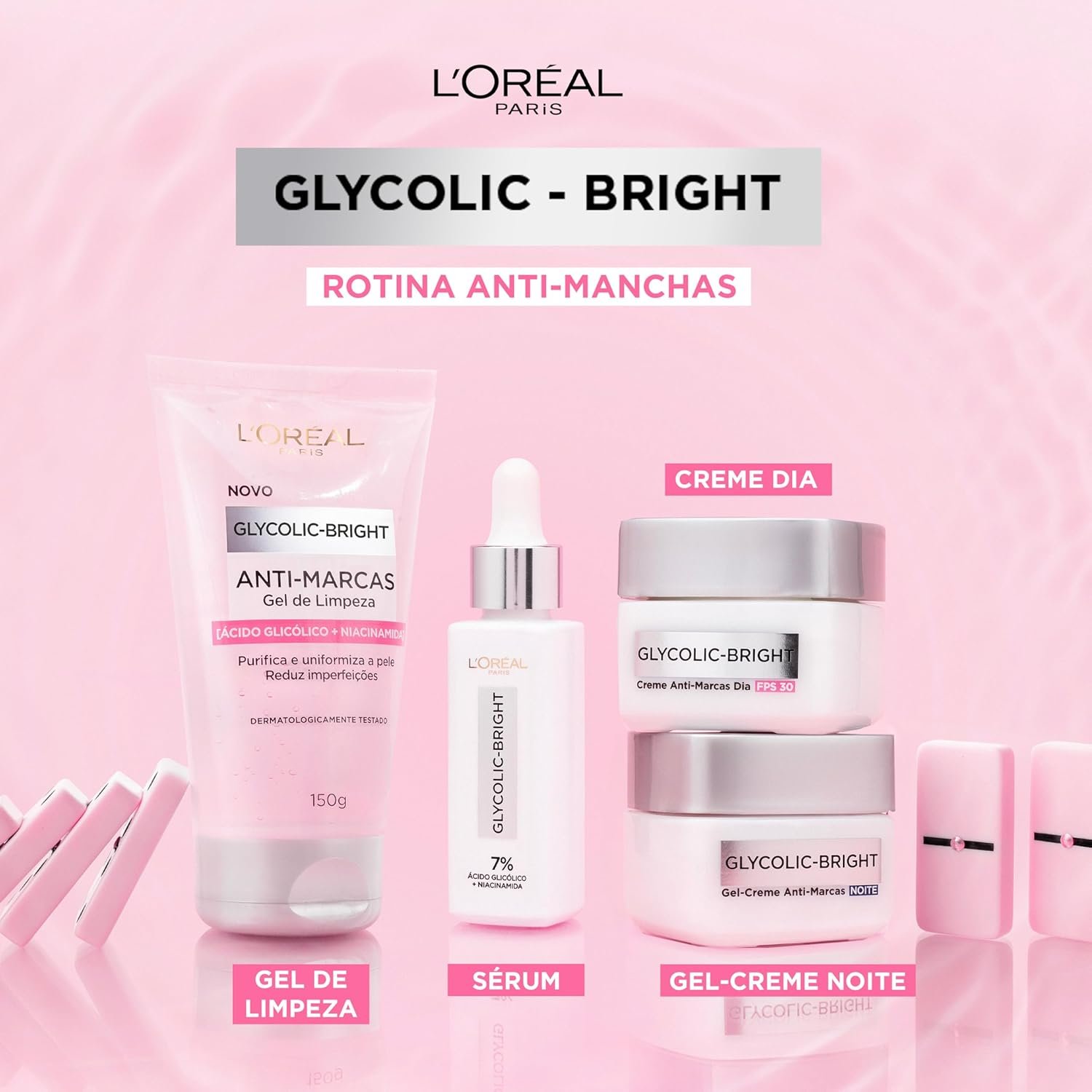 L'Oréal Paris Sérum Anti-Marcas Glycolic-Bright 30ml 2 L'Oréal Paris Sérum Anti-Marcas Glycolic-Bright 30ml - Imagem 2