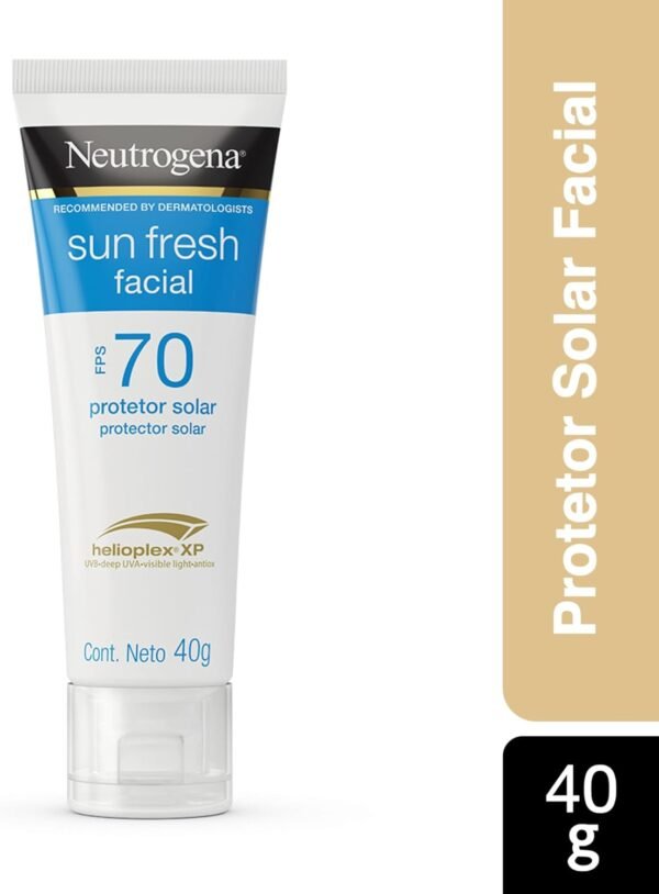 Neutrogena Sun Fresh Protetor Solar Facial, FPS 70, 40g - Imagem 2