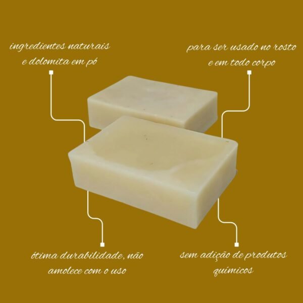 Sabonete de Dolomita Vegano Clareador de Manchas para Skincare Kit C/6 unid - Imagem 4