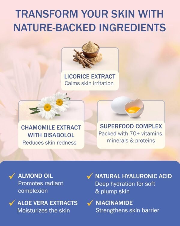 E70 Rosacea Solve – Creme para alívio da vermelhidão hidratante facial calmante para cuidados com a pele sensível com ingredientes orgânicos, como Aloe Vera, óleo de amêndoa, extratos - Imagem 3