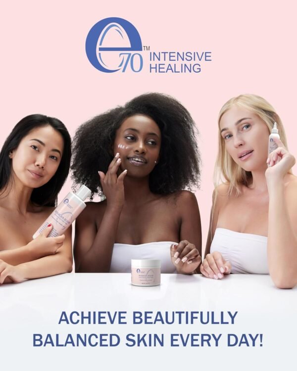 E70 Rosacea Solve – Creme para alívio da vermelhidão hidratante facial calmante para cuidados com a pele sensível com ingredientes orgânicos, como Aloe Vera, óleo de amêndoa, extratos - Imagem 7