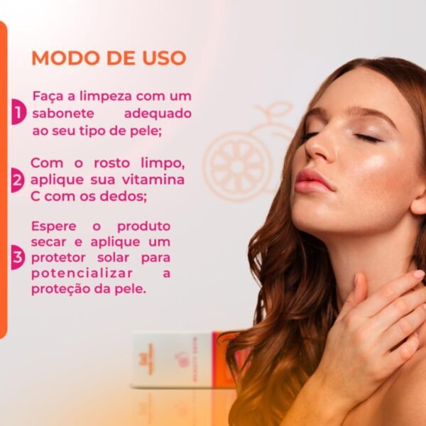 Sérum Facial Anti Idade 4 em 1 Com Vitamina C Ácido Hialurônico Elastina e Rosa Mosqueta Beauty Skin Made In Minas - Imagem 4