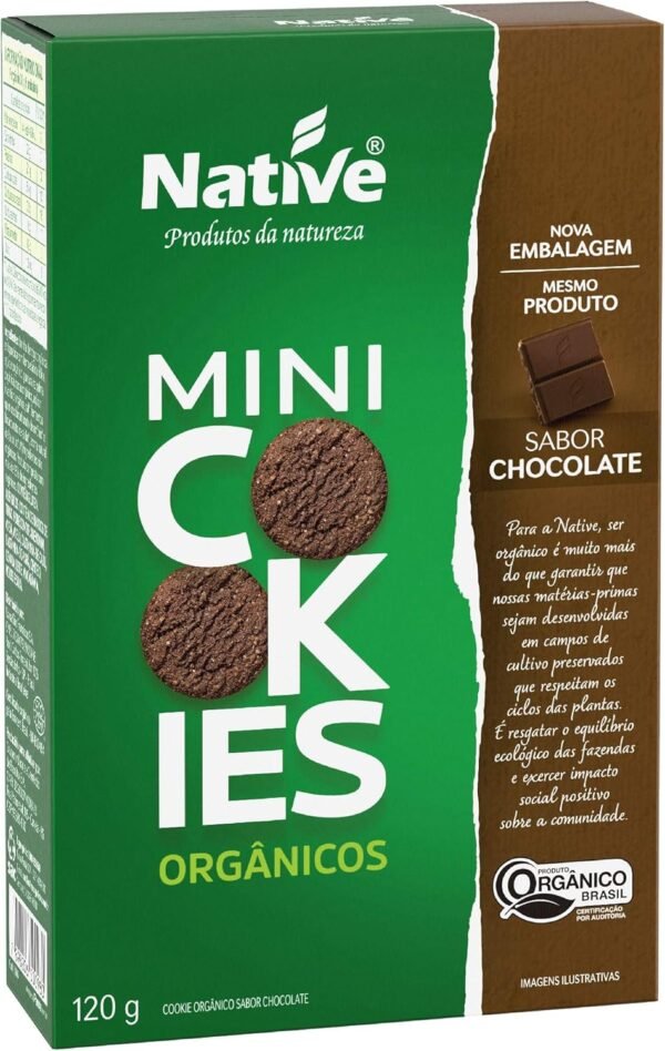 Native Mini Cookie Sabor Baunilha Orgânico Display Com 8 Unidades De 40G - Imagem 3