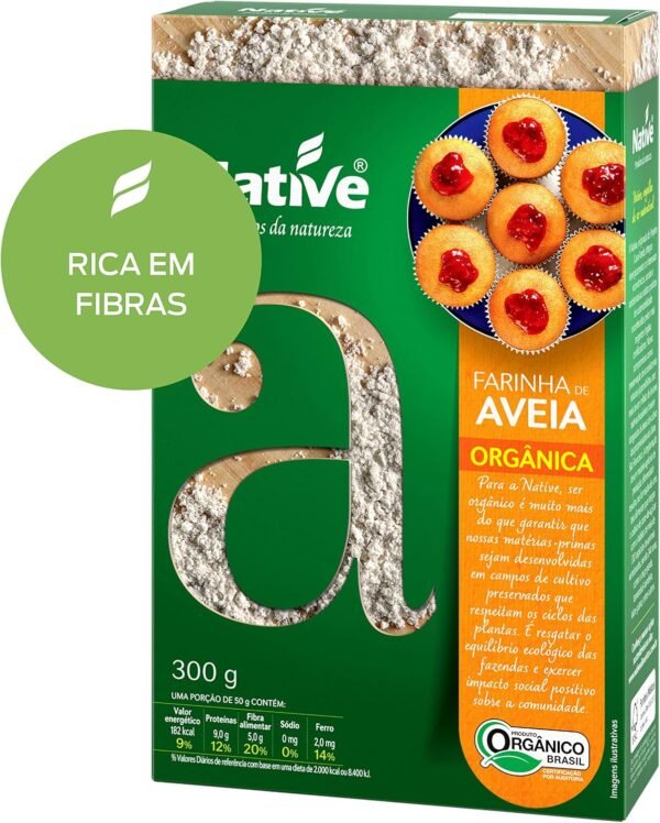 Farinha de Aveia Orgânica 300G Native - Imagem 2