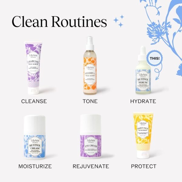 Sérum Retinol da LilyAna Naturals – Sérum Retinol para Rosto tem retinol puro (2,5%) para tratamento eficaz de manchas escuras e cicatrizes de acne – Sérum de vitamina C para rosto - Imagem 8