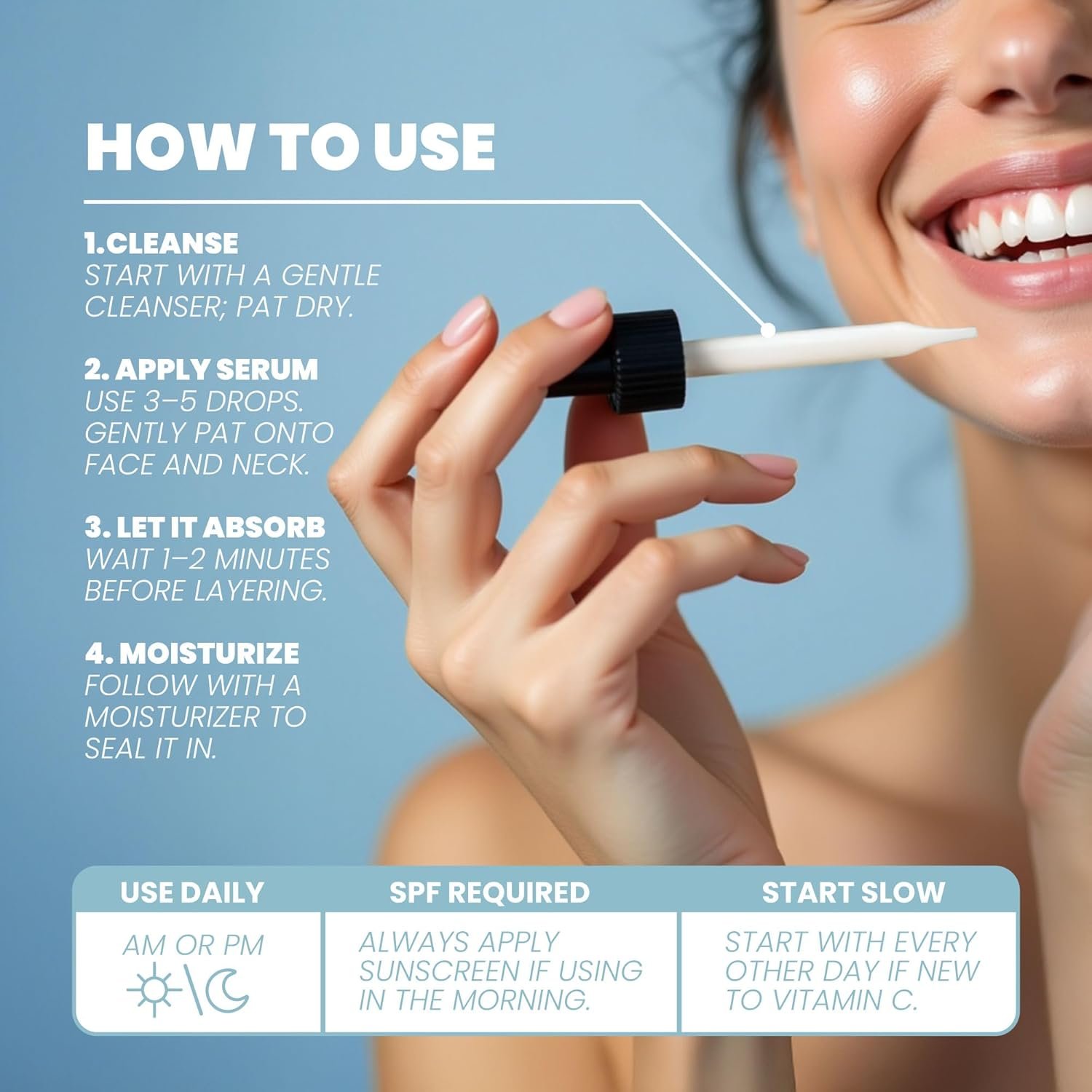 Eva Naturals Vitamin C Face Serum With Hyaluronic Acid - Anti Aging Serum - Reduce Dark Spots, Acne & Wrinkles - Retinol, Niacinamide & Salicylic Acid, Brightening Skin Serum for Glowing Skin 5 Eva Naturals Vitamin C Face Serum With Hyaluronic Acid - Anti Aging Serum - Reduce Dark Spots, Acne & Wrinkles - Retinol, Niacinamide & Salicylic Acid, Brightening Skin Serum for Glowing Skin - Imagem 5