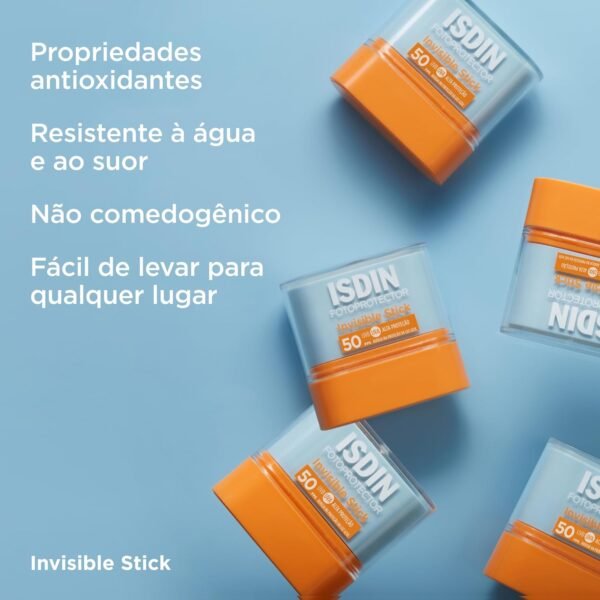 ISDIN Protetor Solar Facial em bastão Invisible Stick FPS 50-10G - Imagem 4