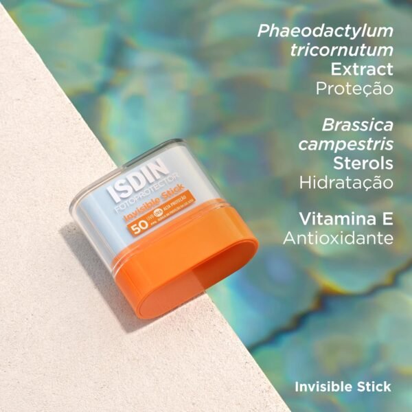 ISDIN Protetor Solar Facial em bastão Invisible Stick FPS 50-10G - Imagem 9