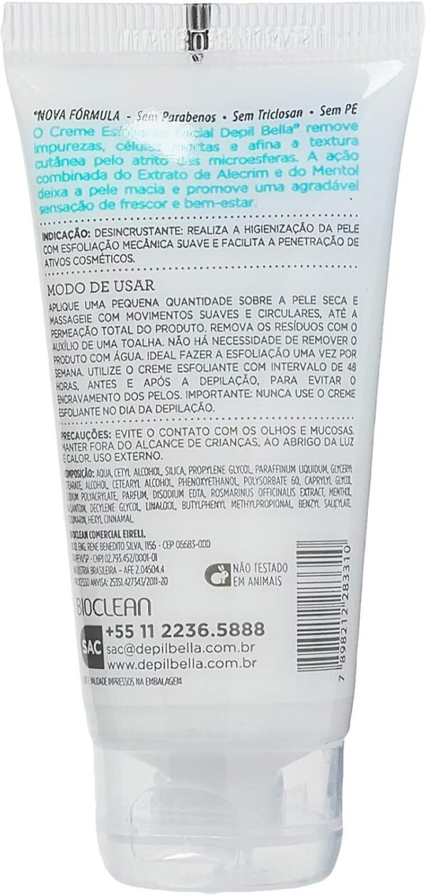 Creme Esfoliante Facial de Alecrim, Depil Bella, 50G - Imagem 2
