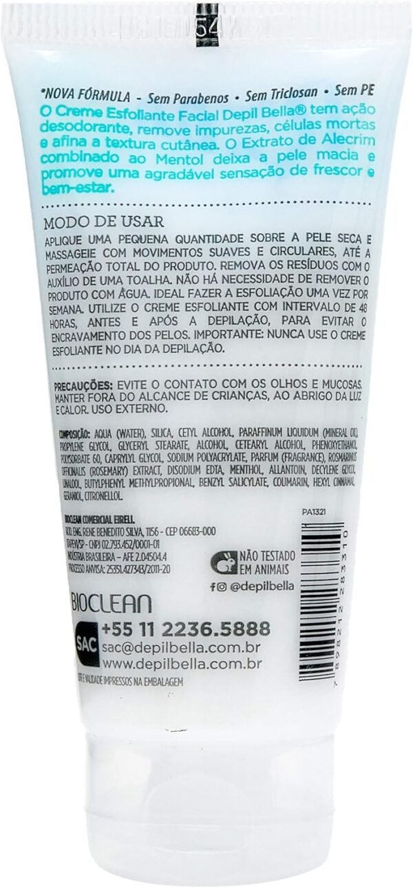 Creme Esfoliante Facial de Alecrim, Depil Bella, 50G - Imagem 3