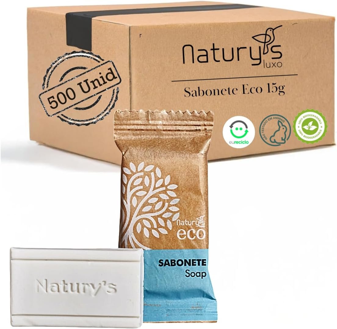 Kit 500 Sabonetes 15g Ecológico Floral Naturys Eco Embalagem de Papel Kraft Hotel Pousada Spa 3 Kit 500 Sabonetes 15g Ecológico Floral Naturys Eco Embalagem de Papel Kraft Hotel Pousada Spa - Imagem 3