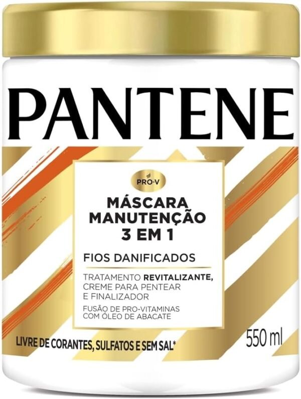 Pantene Máscara Pro-Vitaminas 3 Em 1 Manutenção 550ml - Imagem 2